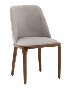 Стул Stool Group Вудмайкл каркас дерево цвет темный орех рогожка бежевый