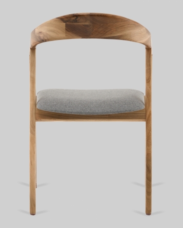 Стул Stool Group Вудмилан каркас дерево цвет натуральный орех рогожка серый