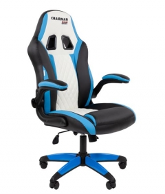 Кресло геймерское Chairman CHAIRMAN GAME 15 черный/голубой/белый