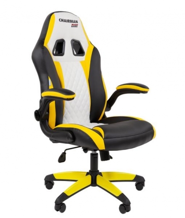 Кресло геймерское Chairman CHAIRMAN GAME 15 черный/желтый/белый