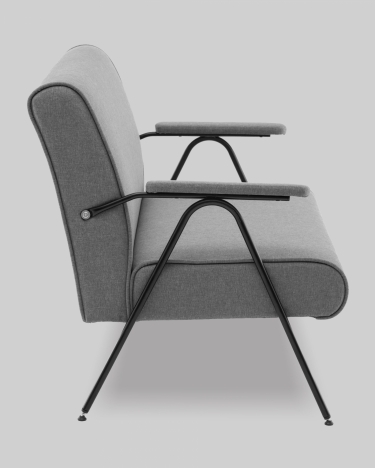 Диван Stool Group Эндино Д рогожка серый