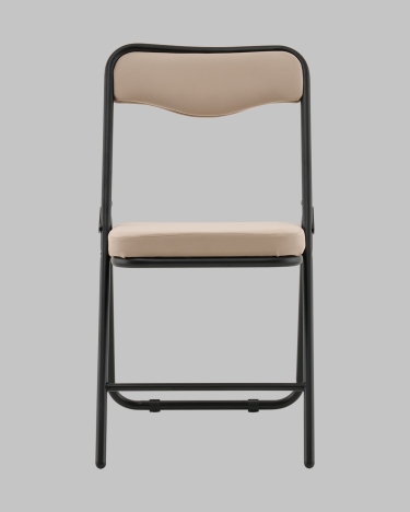 Стул складной Stool Group Джонни велюр велютто бежевый каркас черный матовый