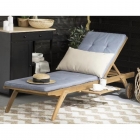 Шезлонг-лежак Афина-мебель A37C Grey-Blue