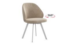 Стул Мебельсон Монарх Т2П пломбир велюр/белый