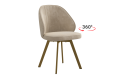 Стул Мебельсон Монарх Т2П пломбир велюр/золото