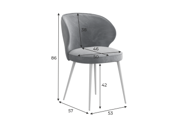 Стул Мебельсон Гудвин Т1 пломбир велюр/черный