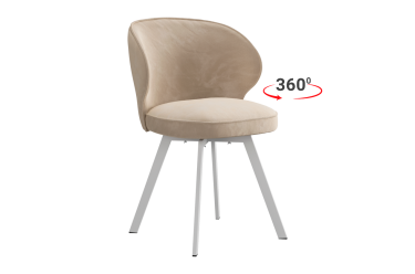 Стул Мебельсон Гудвин Т2П пломбир велюр/белый