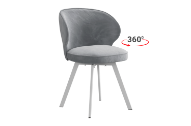 Стул Мебельсон Гудвин Т2П серый велюр/белый