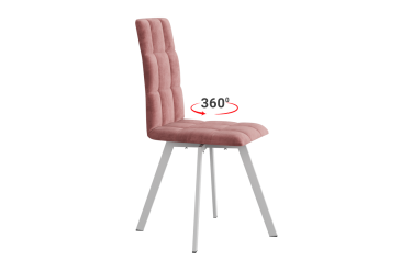 Стул Мебельсон Турин 2 Т2П вереск велюр/белый