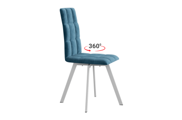 Стул Мебельсон Турин 2 Т2П индиго велюр/белый