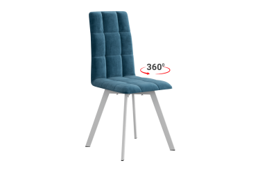 Стул Мебельсон Турин 2 Т2П индиго велюр/белый