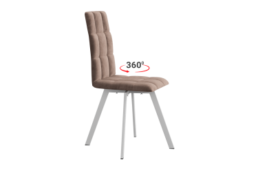 Стул Мебельсон Турин 2 Т2П мокко велюр/белый