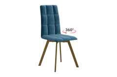 Стул Мебельсон Турин 2 Т2П индиго велюр/золото