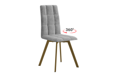 Стул Мебельсон Турин 2 Т2П пепельный велюр/золото