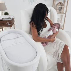 Кресло-качалка Micuna Micuna Wing Flor White/Leatherette Grey