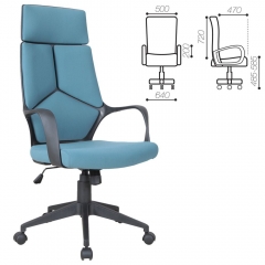 Кресло офисное BRABIX BRABIX Prime EX-515 пластик белый ткань Голубой