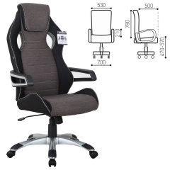 Кресло компьютерное BRABIX Techno GM-002 Черный-серый*