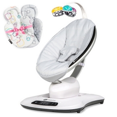 Электронное кресло-качалка  4Moms Mamaroo 4.0 с вкладышем Серебро