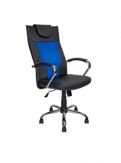 Кресло для руководителя AV 134 Черное Синее