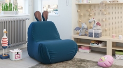 Кресло-мешок Kids Тип 1 Велюр Пепельно-синий