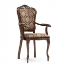 Стул деревянный  Руджеро с мягкими подлокотниками Орех-Шоколад
