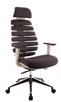 Эргономичное кресло Ergo Black ткань Серый