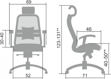 Кресло руководителя Метта Samurai SL-3.04 Бежевый