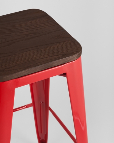 Стул барный Stool Group TOLIX WOOD Красный