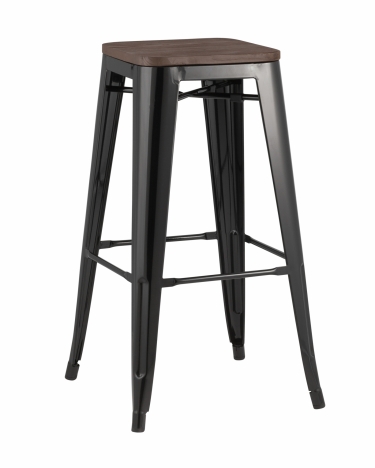 Стул барный Stool Group TOLIX WOOD Черный