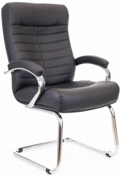 Кресло для посетителей Everprof Orion CF Кожа Черный