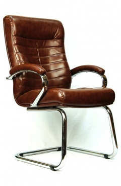 Кресло для посетителей Everprof Orion CF Экокожа Коричневый