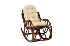 Кресло - качалка с толстой или тонкой подушкой 05/04 молочный шоколад