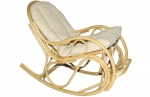 Кресло - качалка с толстой или тонкой подушкой 05/04 натуральный