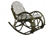 Кресло - качалка с толстой или тонкой подушкой 05/04 олива