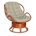 Кресло Папасан Челси вращающийся Радуга 23/03B коньяк