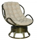 Кресло Папасан Челси вращающийся Радуга 23/03B олива