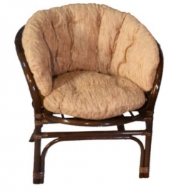 Кресло Багама, подушки коричневые или светлые полные Bahama5 венге