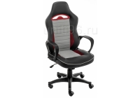 Компьютерное кресло  Loki Серое-черное-красное