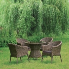 Комплект плетеной мебели Афина-мебель RT-A52 Brown 4Pcs