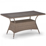 Плетеный стол T198B-W56-140x80 Light brown