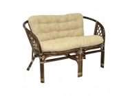 Диван Багама 2х местный, подушки светлые Радуга Bahama7 венге матовый