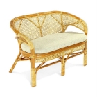 Диван 2х местный Пеланги, подушки на молнии Радуга Pelangi 02/15-4 коньяк